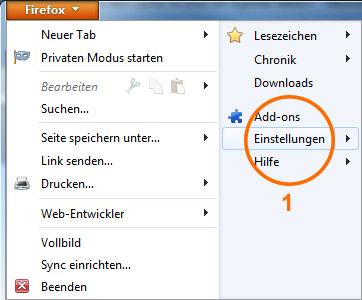 Browser-Cache leeren im Mozilla Firefox 1/3