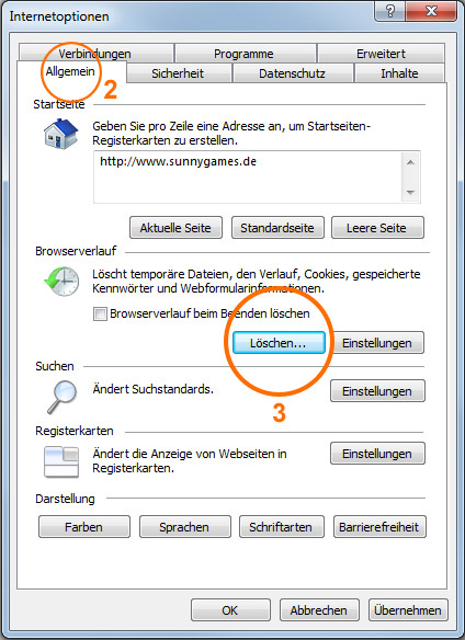 Browser-Cache leeren im Internet Explorer 3/5